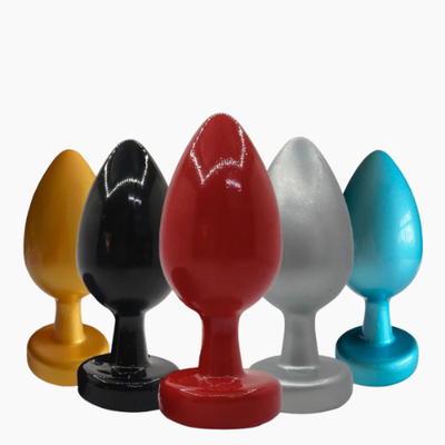 Elegant Multy Color Diamond Anal Plug for Women – Soft Silicone, Secure Fit