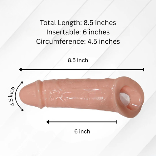 Aslifun 9 Inch Premium Silicone Condom Dildo for Men – Soft, Realistic & Body-Safe Design