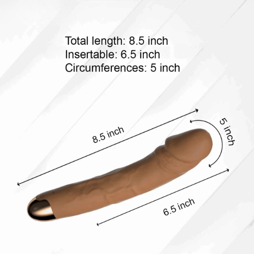 Pro Brown Telescopic Thrusting Dildo with Vibration – Adjustable & Powerful