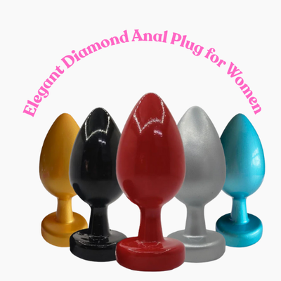 Elegant Multy Color Diamond Anal Plug for Women – Soft Silicone, Secure Fit