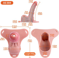 9 Inch Long Dildo Sleeve Silicone Chastity Cage Penis Sheath - Silicone Chastity Device Cage Men Penis Sleeve Enlarger with Cock Ring Adult Sex Toy (with Harness)