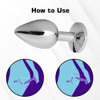 Elegant Diamond Anal Plug for Women – Soft Silicone, Secure Fit